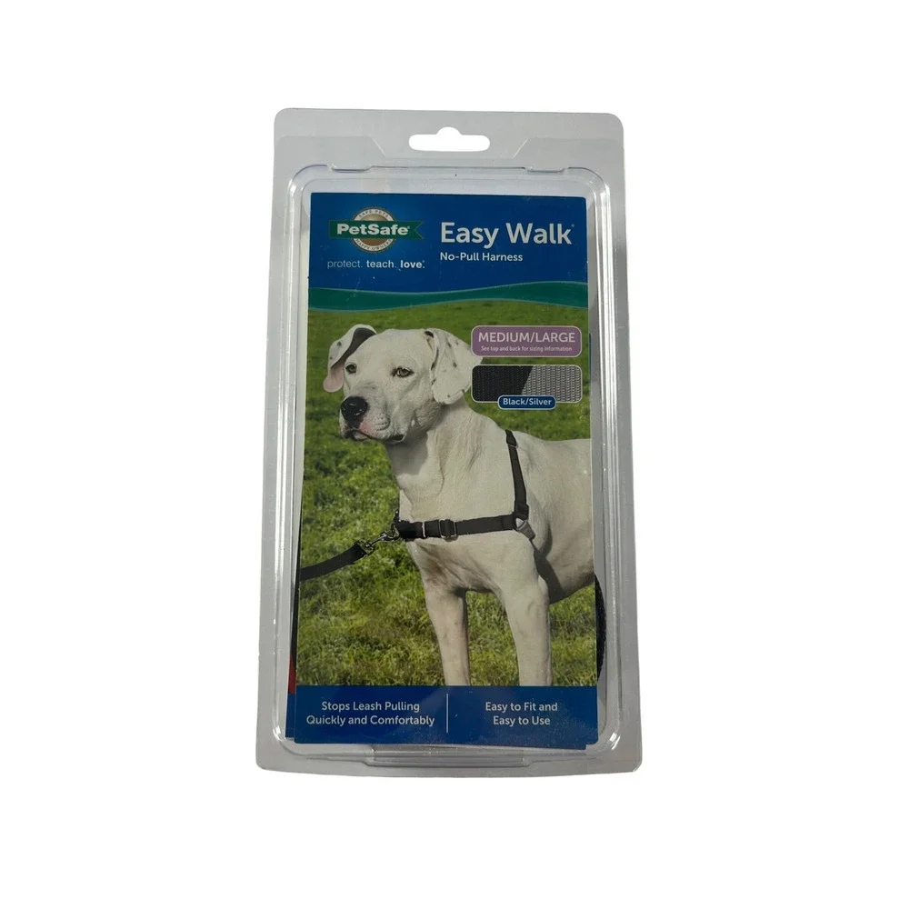 PetSafe Easy Walk No-Pull Harness Medium/Large Black/Silver‎ Dog Training